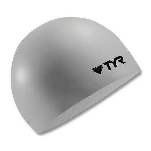 TYR Wrinkle Free Silicone Swim Caps Silver