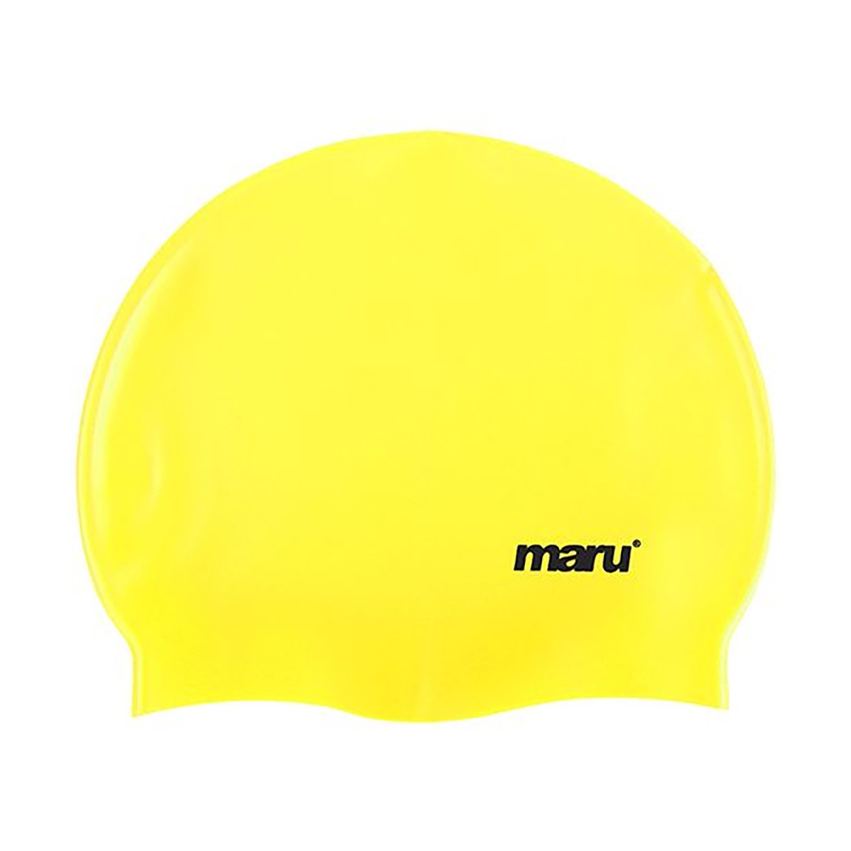 Maru Solid Silicone Swim Caps Yellow