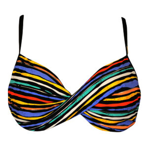 Azura Pop Tart Twist U/Wire Bikini Top - Black DD-Cup