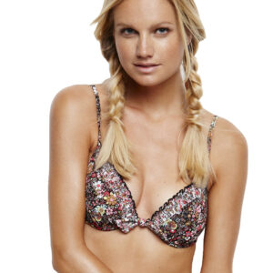 Azura Endless Summer Moulded U/Wire Push Up Top - Coral