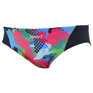 Jaked Mens Teknocamou Briefs - Fluo Green