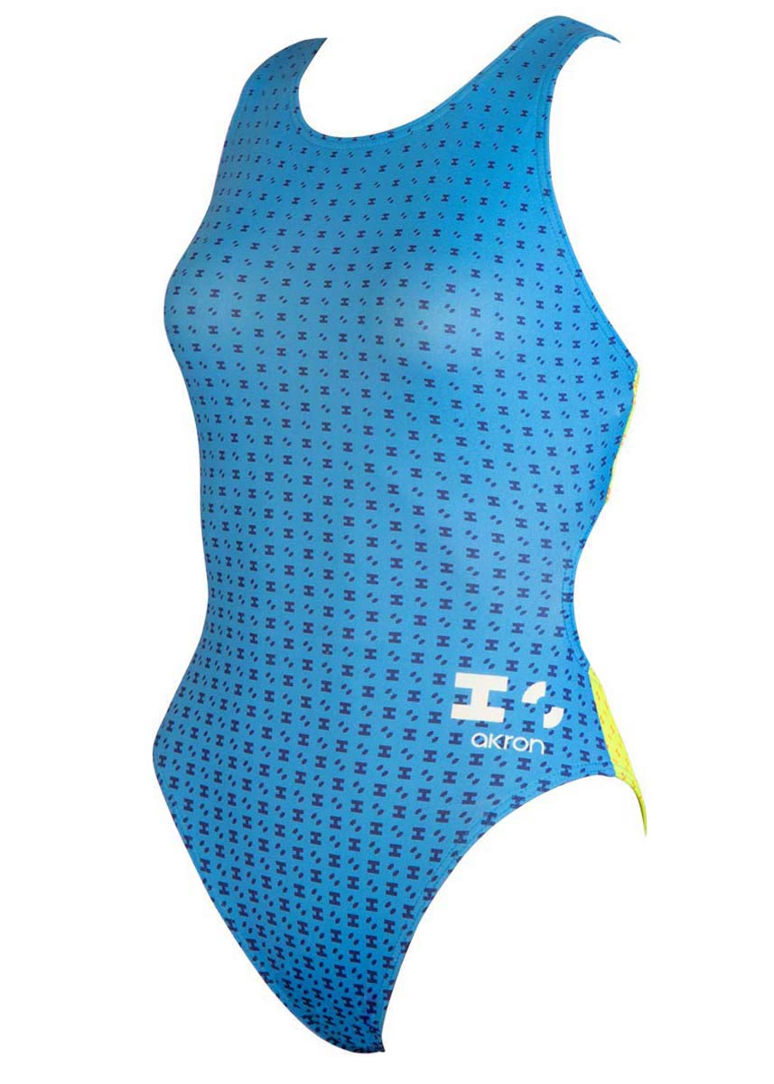 Akron Girls Babbitt 4 Colours Swimsuit - Sky blue / Yellow-254445