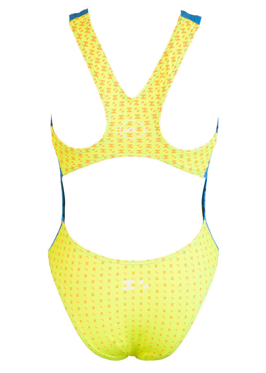 Akron Girls Babbitt 4 Colours Swimsuit - Sky blue / Yellow-254447