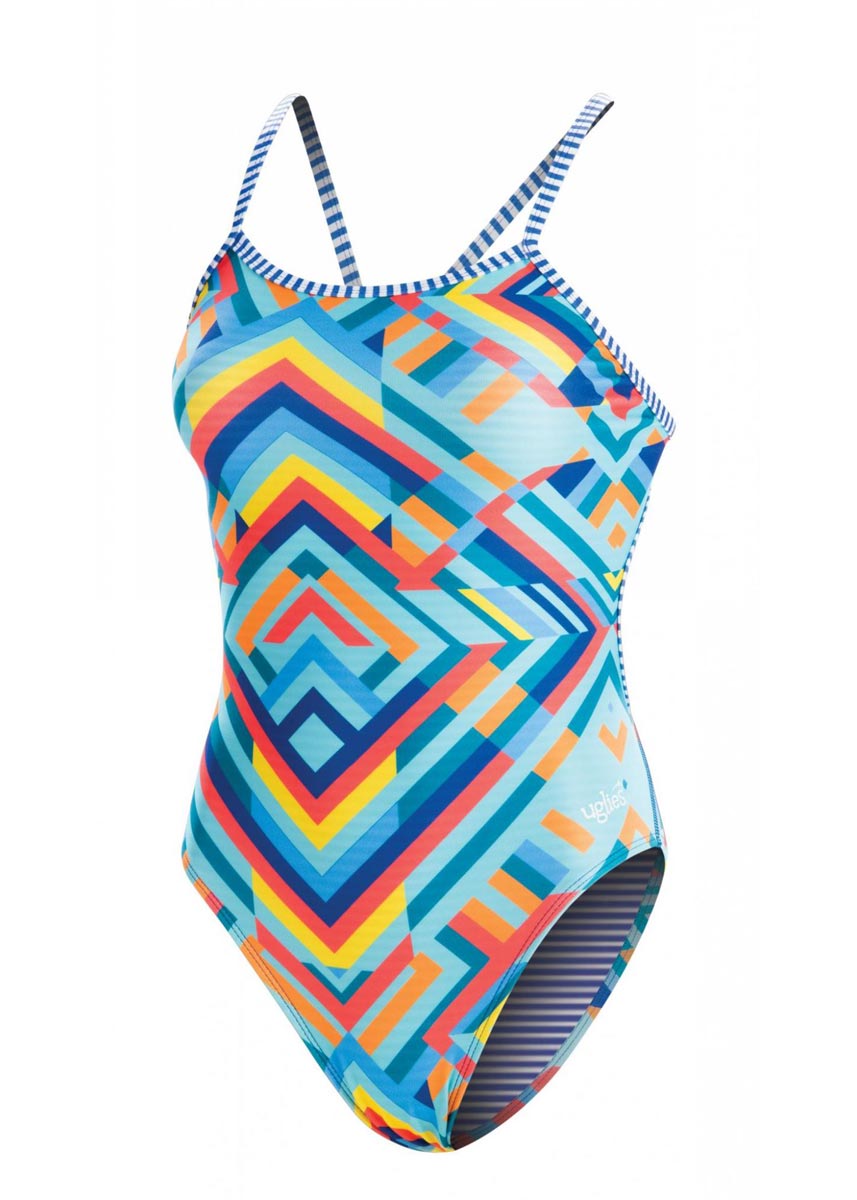 Uglies Girls Kaleidoscope String Back Swimsuit
