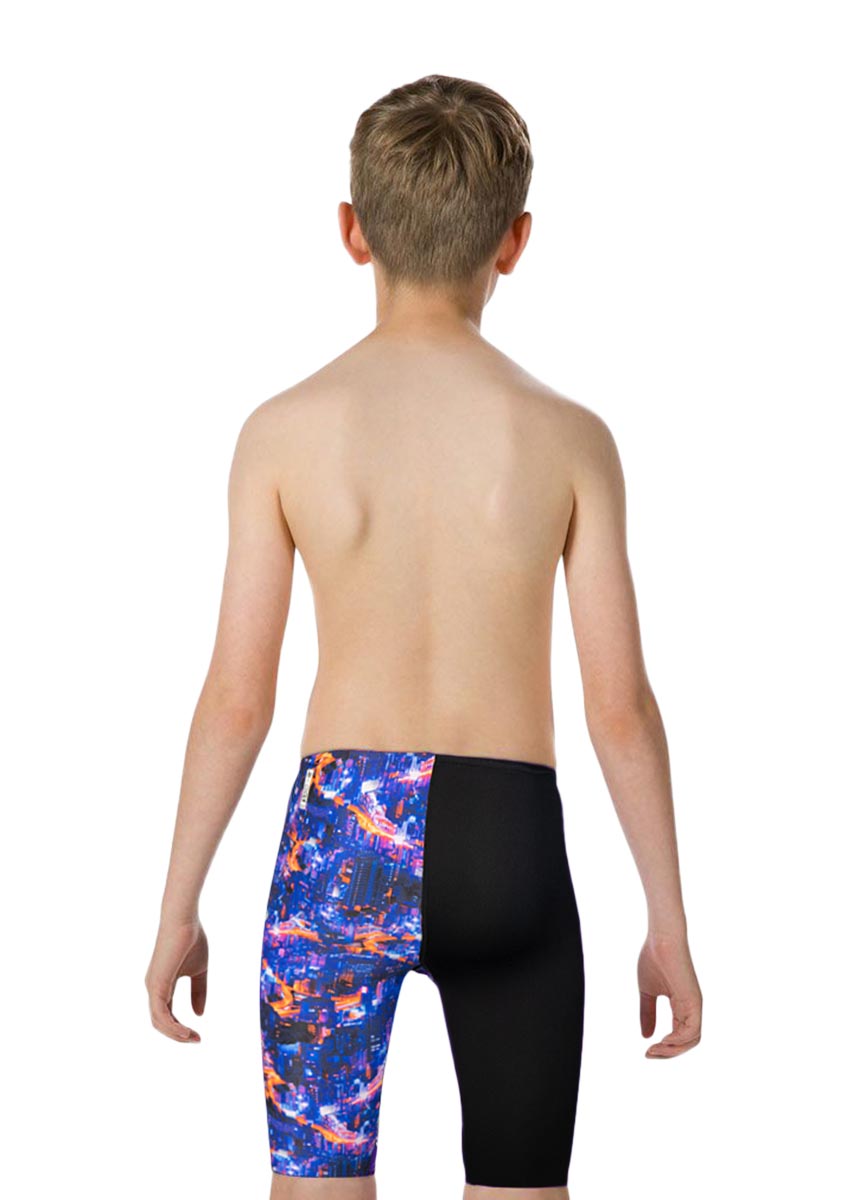Speedo Junior Fastskin Endurance+ Highwaist Jammer - Black/ Blue / Kanji Lights-429808