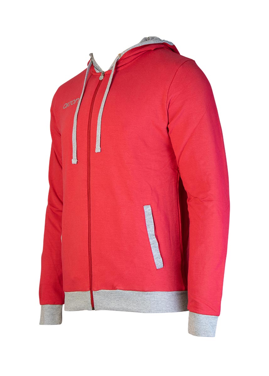 Akron Tampa Tracksuit Top - Red / Grey-535637