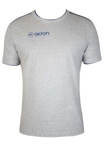 Akron New Orleans Cotton T-shirt - Grey / Navy