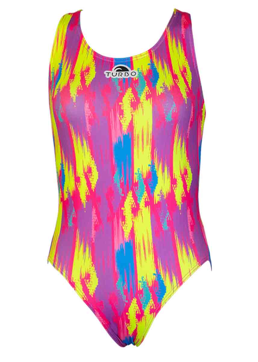 Turbo Girl's Mesh Colour Swimsuit - Pink-532284