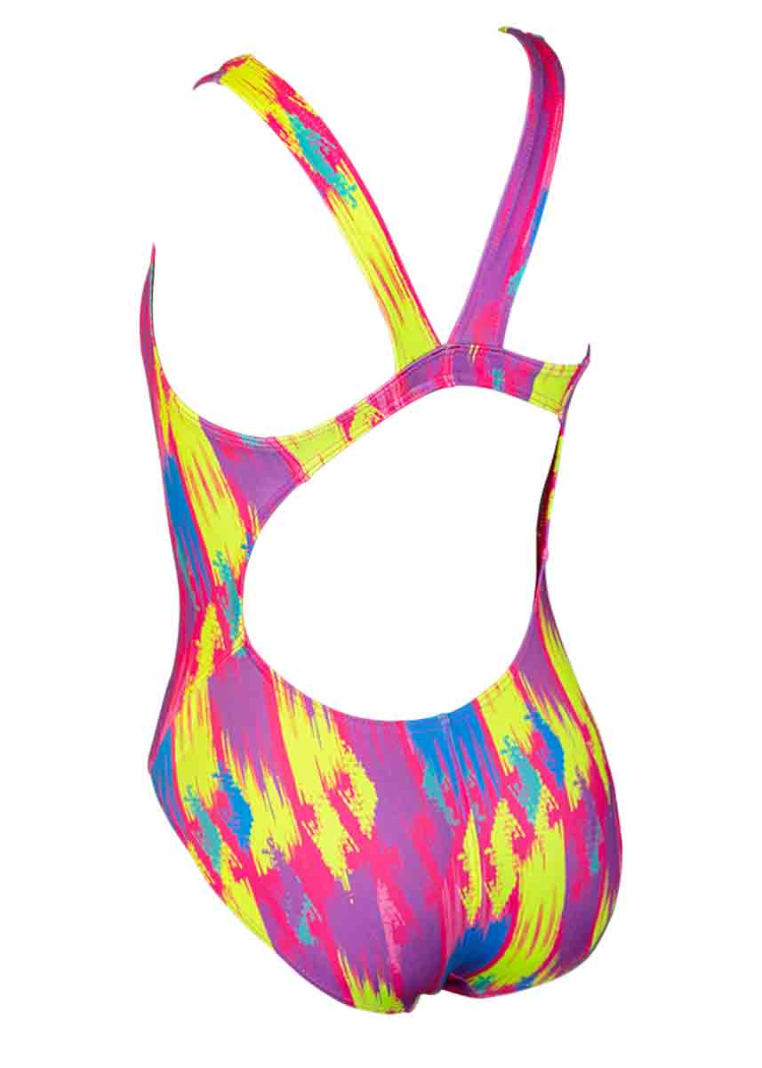 Turbo Girl's Mesh Colour Swimsuit - Pink-brand