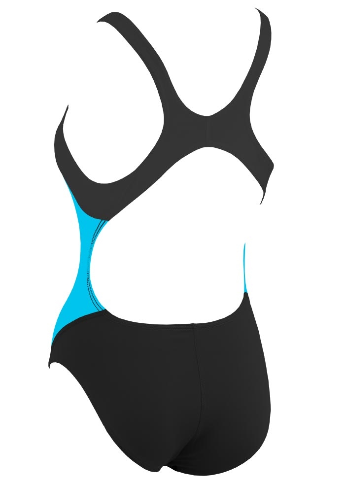 Mad Wave Women's Solution Swimsuit - Black / Blue-536922