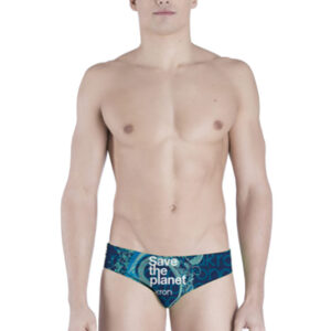 Akron Men's Save The Water Brief - Blue-0