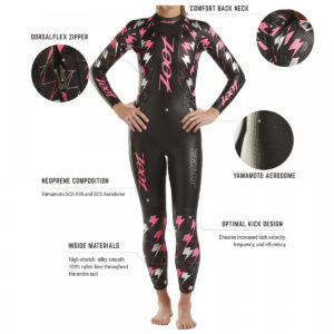Zoot Women’s Bolt Tri Wetsuit – Pink / Silver