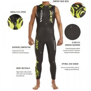 Zoot Suit Men’s Kona Sleeveless Tri Wetsuit – Yellow / Black