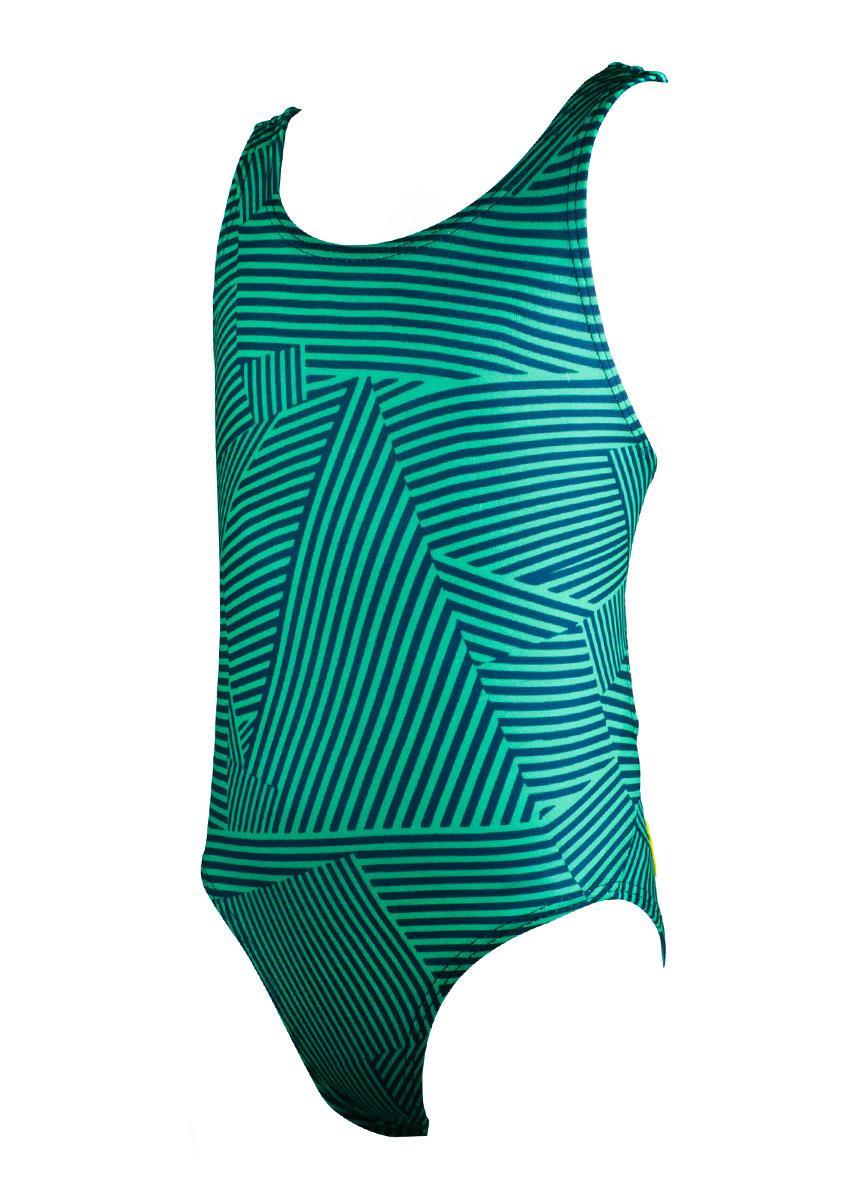 Finis Girl's Maze Bladeback Swimsuit - Green-0