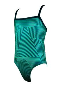 Finis Girl's Maze Skinback Swimsuit - Green
