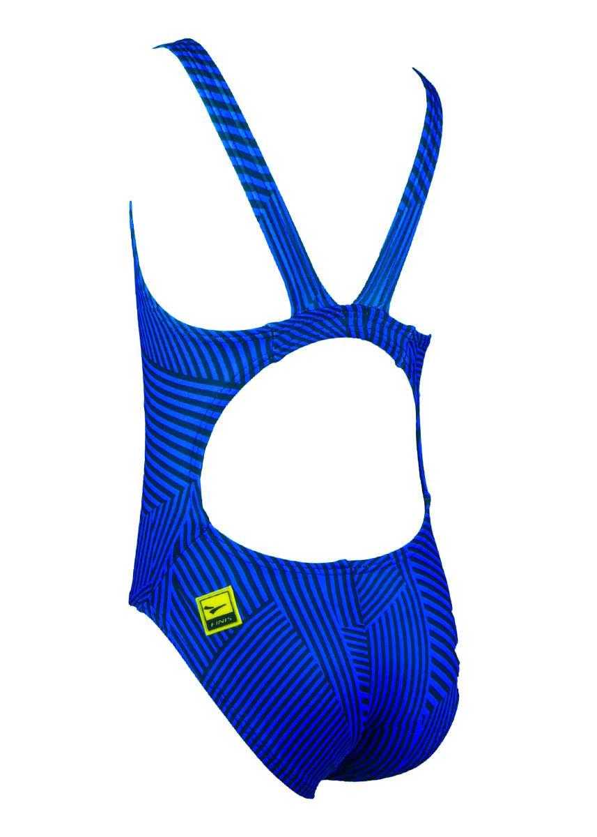 Finis Girl's Maze Bladeback Swimsuit - Blue-brand