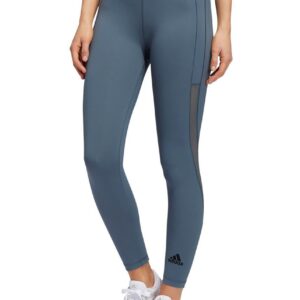 Adidas Womens Alphaskin Heat.Rdy 7/8 Leggings - Legacy Blue-0