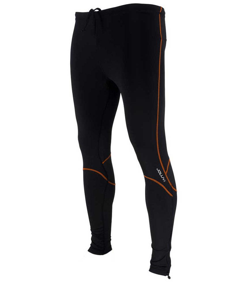 Joluvi Unisex Lyc Tights - Black/Orange-0