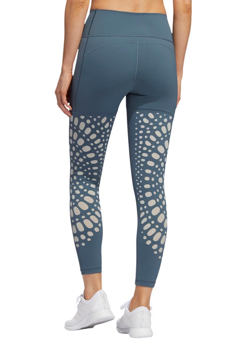 Adidas Womens Believe This 2.0 Power 7/8 Leggings - Legacy Blue / Green Tint-brand