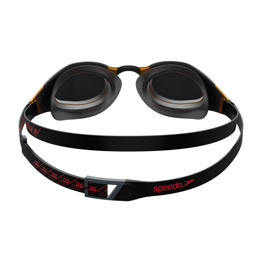 Speedo Fastskin Hyper Elite Mirror Goggles - Black / Oxid Grey / Fire Gold-brand