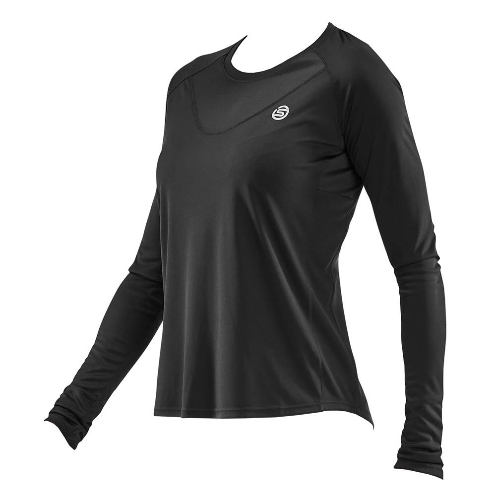 SKINS Series-3 Activewear Womens Long Sleeve Top - Black-548103