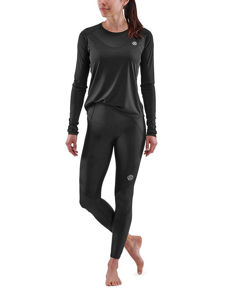 SKINS Series-3 Activewear Womens Long Sleeve Top - Black-548013
