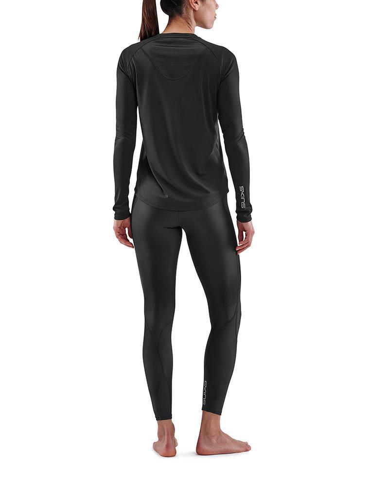 SKINS Series-3 Activewear Womens Long Sleeve Top - Black-brand