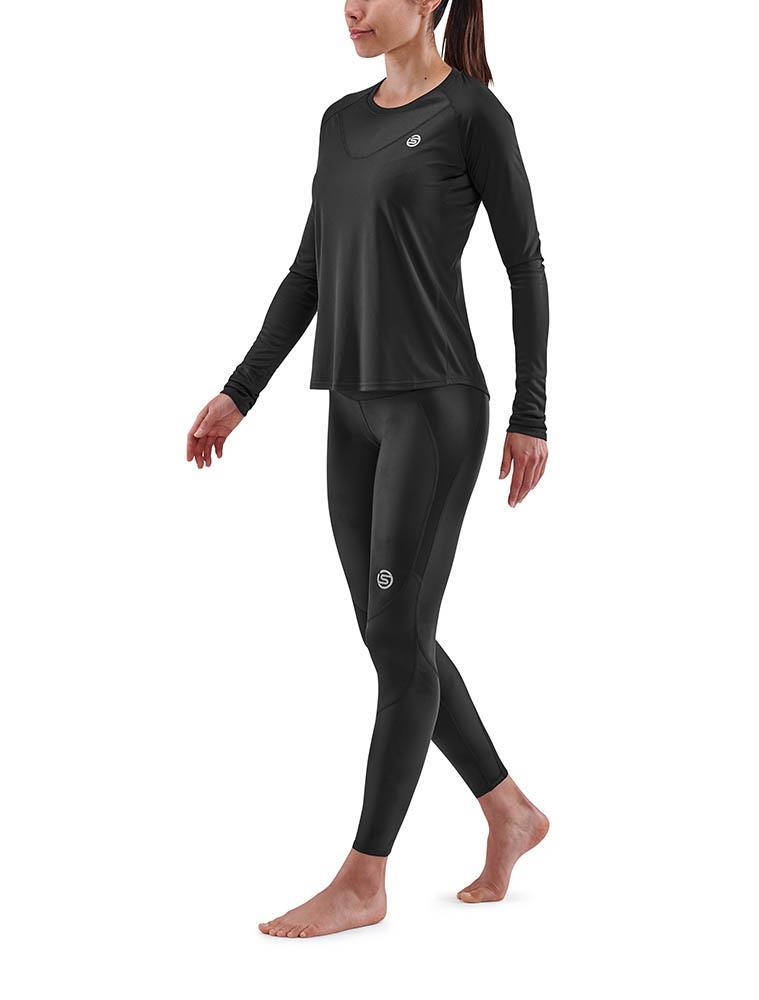 SKINS Series-3 Activewear Womens Long Sleeve Top - Black-0