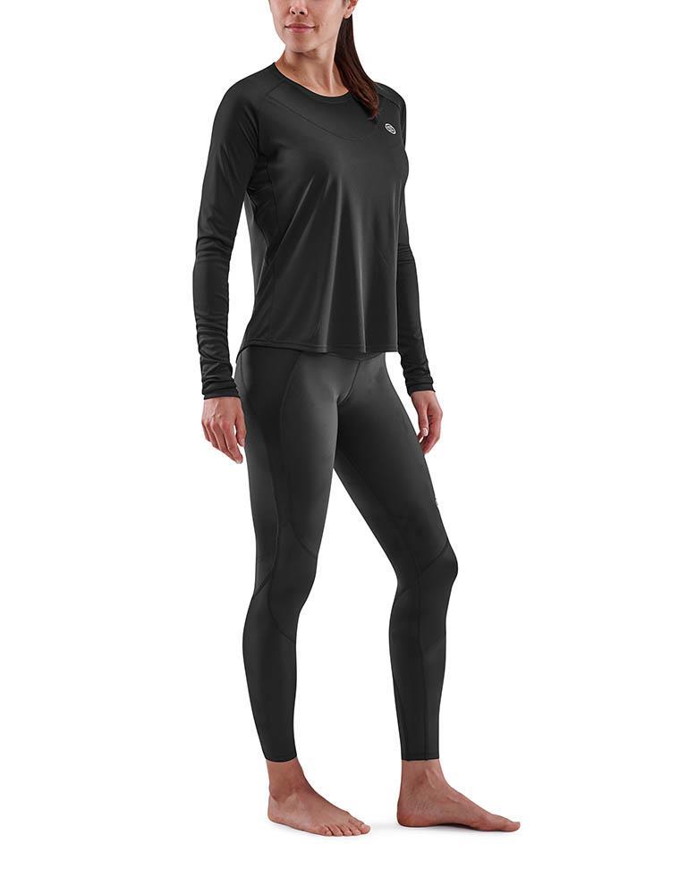 SKINS Series-3 Activewear Womens Long Sleeve Top - Black-548016