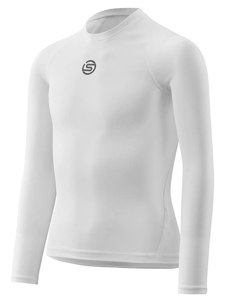 SKINS Series-1 Youth Long Sleeve Top - White-0