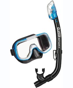 TUSA Mini-Kleio Junior Combo Snorkelling Set - Black/ Fishtail Blue
