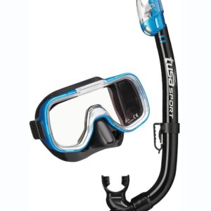 TUSA Mini-Kleio Junior Combo Snorkelling Set - Black/ Fishtail Blue-0