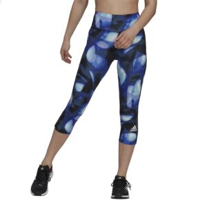 Adidas Women's FeelBrilliant Aeroready You For You 3/4 Tights - Black/ Violet-0