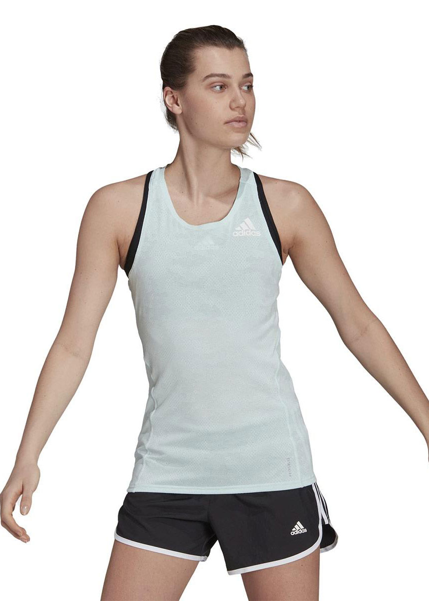 Adidas Women's Adizero Primeblue Tank Top - Mint-0