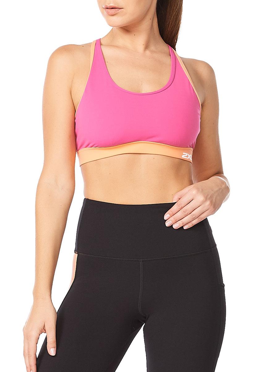 2XU Women's Form Strappy Crop - Magenta/ Melon-0