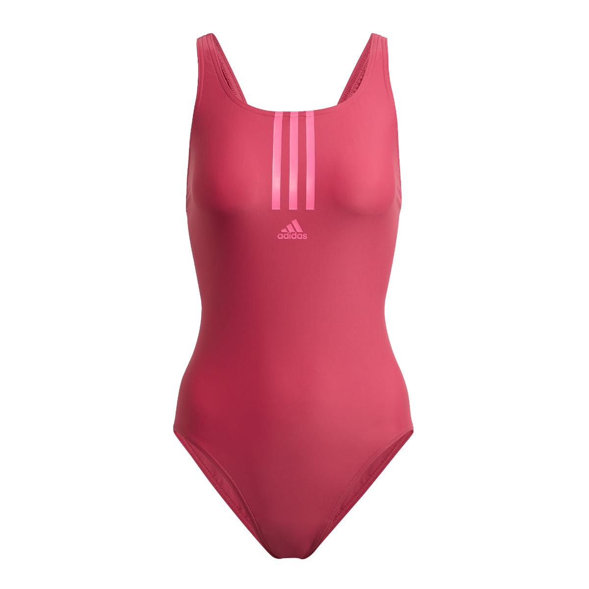 Adidas Women's SH3.RO Mid 3 Stripe Swimsuit - Pink-552897