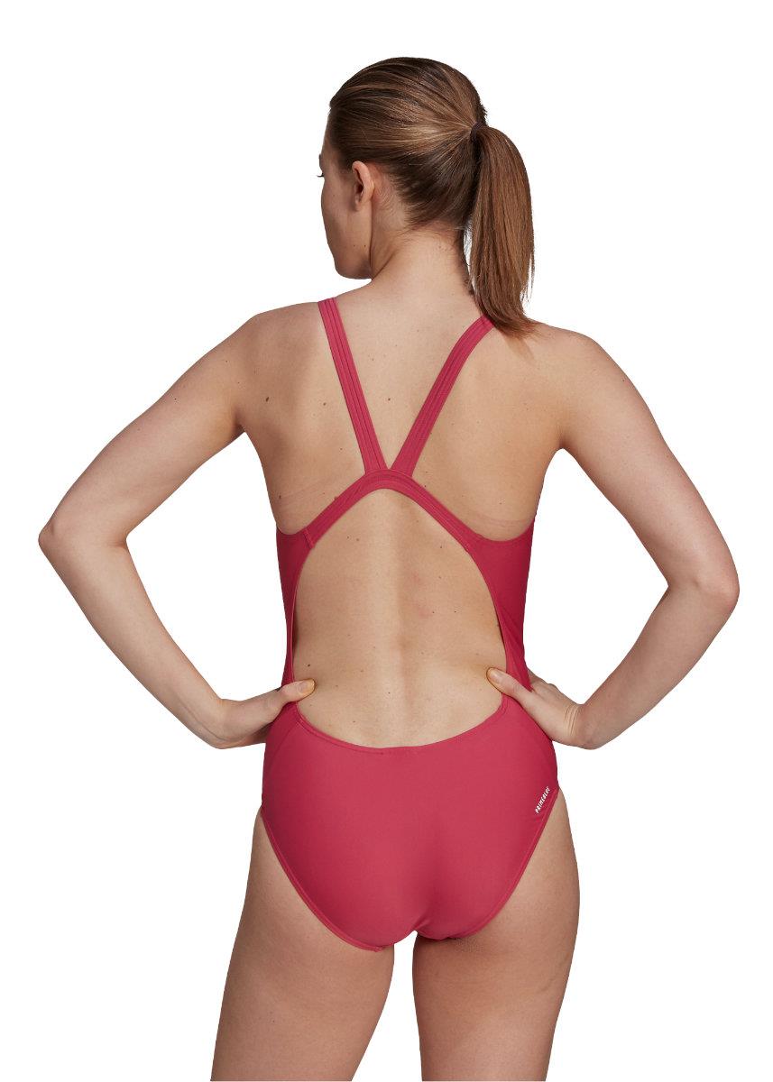 Adidas Women's SH3.RO Mid 3 Stripe Swimsuit - Pink-brand