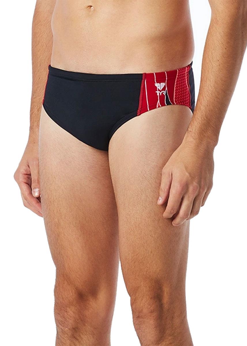 TYR Phoenix Splice Racer Briefs - Black/ Red-557101
