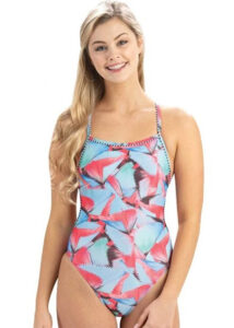 Dolfin Revibe Fancy Print Tie Back Swimsuit