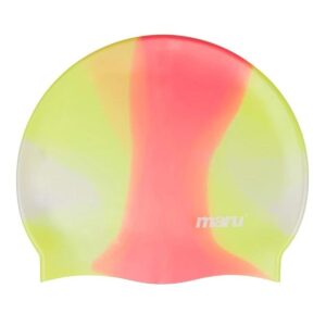 Maru Silicone Swimming Cap - Yellow/ Red-0