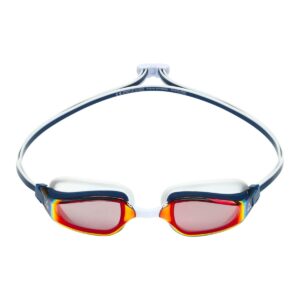 Aquasphere Fastlane Red Titanium Mirrored Goggles - Navy Blue/ Red-0