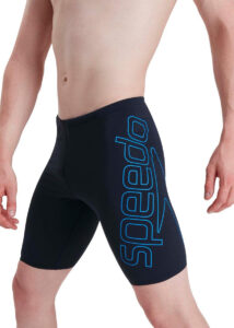 Speedo Men's Boom Logo Placement Jammer - True Navy/ Bondi Blue