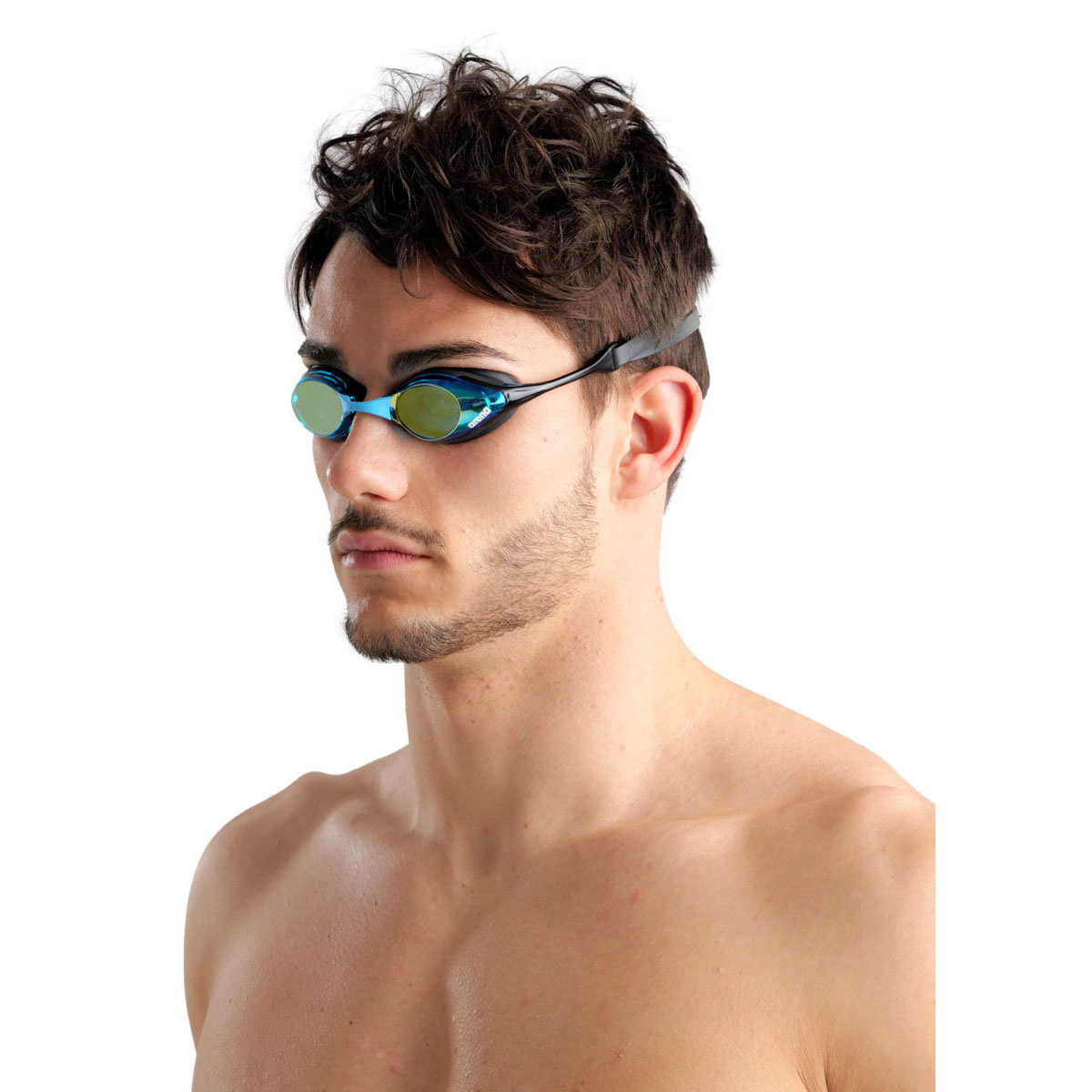 Arena Cobra Swipe Mirror Goggles - Aqua/Black-567756