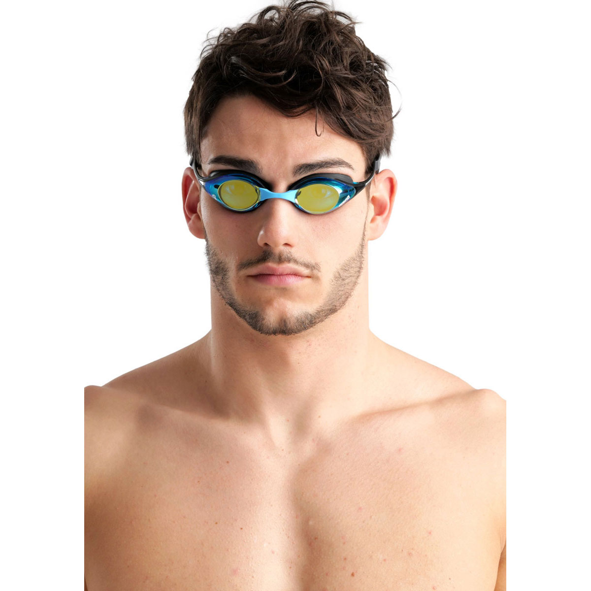 Arena Cobra Swipe Mirror Goggles - Aqua/Black-brand