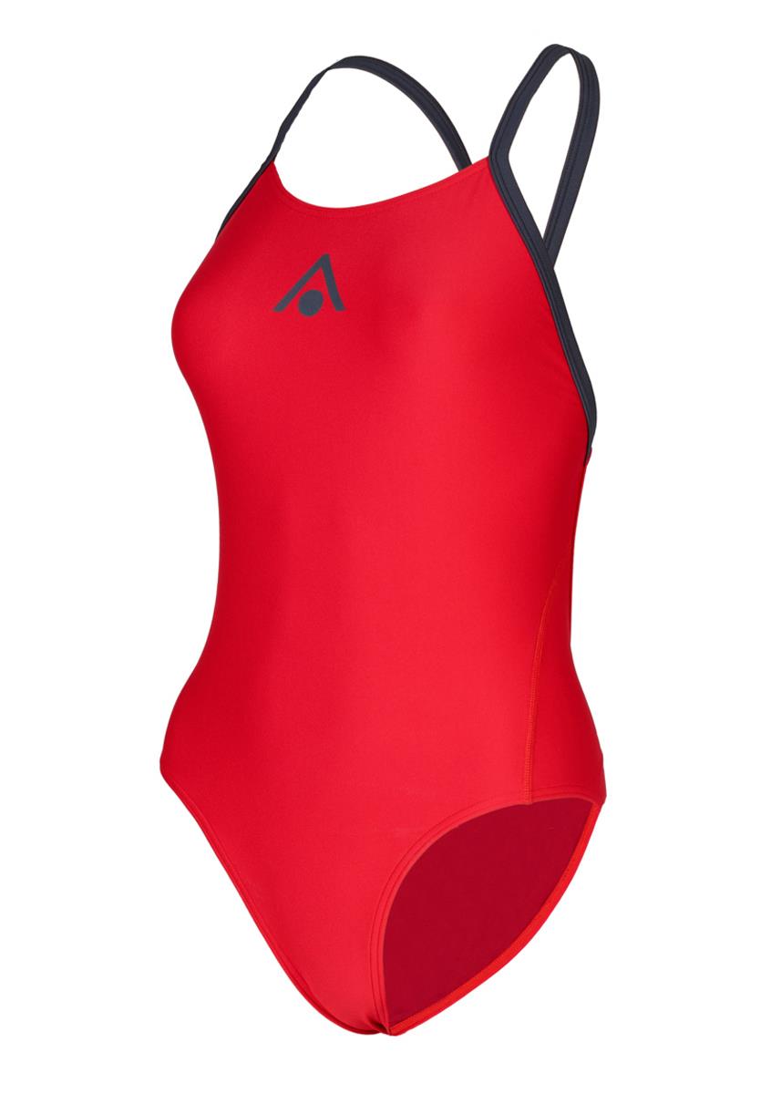 Aqua Sphere Essential Wide Back Swimsuit - Red/ Dark Grey-566713