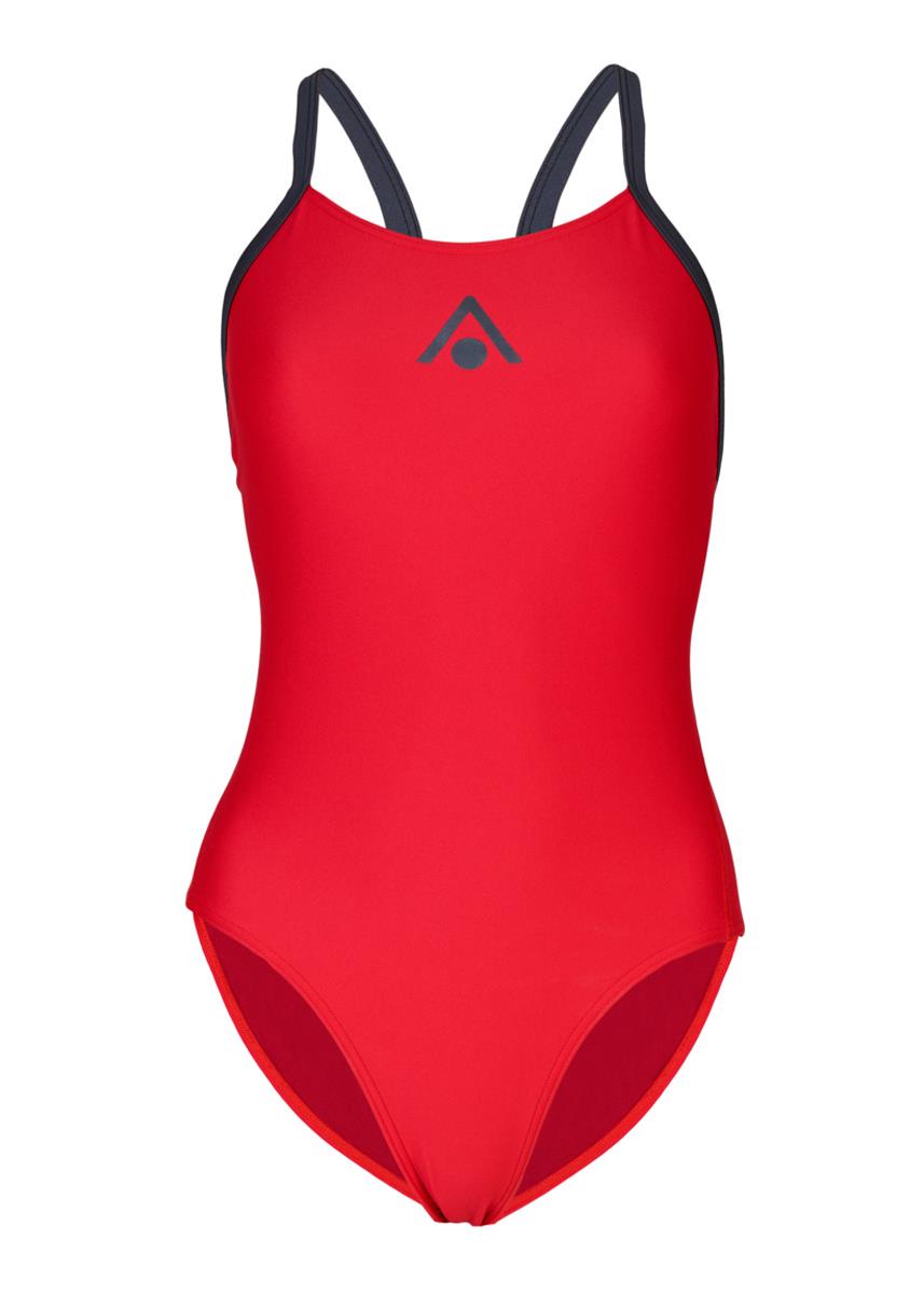 Aqua Sphere Essential Wide Back Swimsuit - Red/ Dark Grey-566710