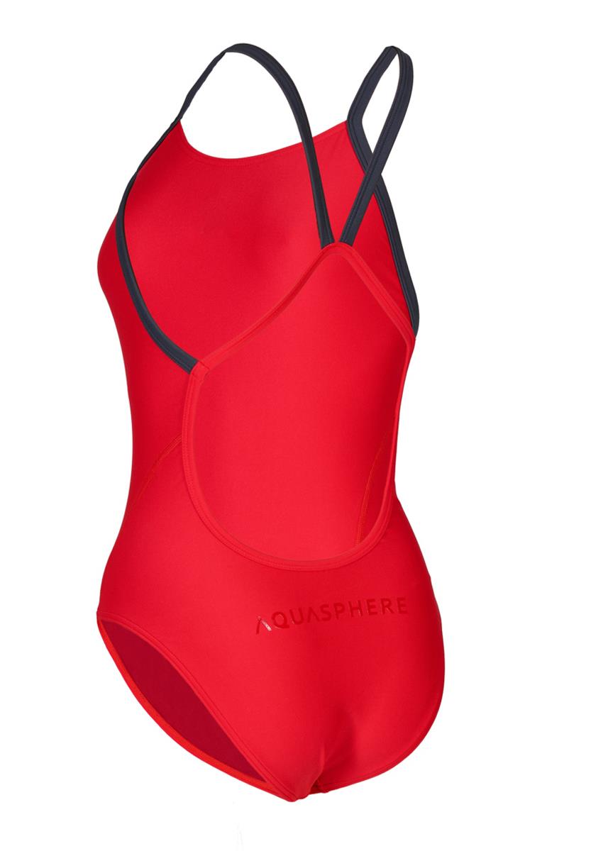 Aqua Sphere Essential Wide Back Swimsuit - Red/ Dark Grey-566715