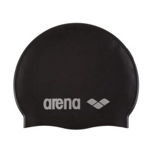 Arena Classic Silicone Swim Cap - BLACK/SILVER-0