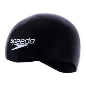 Speedo Fastskin Cap - Black/ White-0
