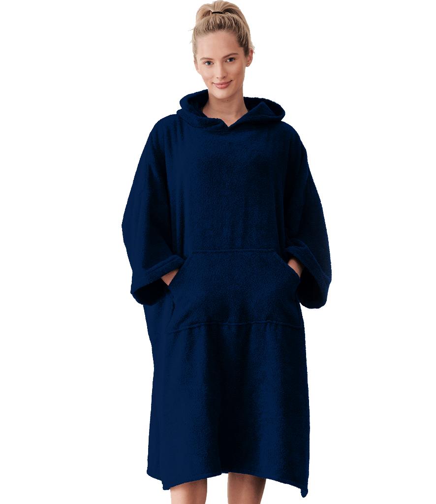 Towel City Adult Poncho - Navy Blue-0